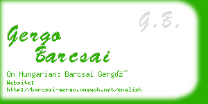 gergo barcsai business card